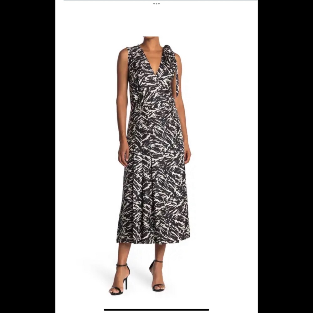 [NWT] JASON WU Zebra Print Surplice Sleeveless Silk Maxi Dress | Size 2